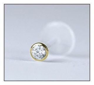 Newly listed 14k SOLID WHITE GOLD NOSE STUD GENUINE REAL 2mm DIAMOND