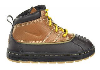 Nike Woodside (TD) Baby Toddler ACG Leather Boots Dark Brown/Yellow