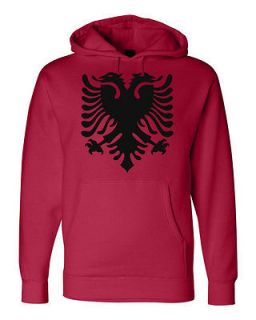 ALBANIAN BALKAN EAGLE FLAG HOODIE Unisex Fleece Sweatshirt. Albania