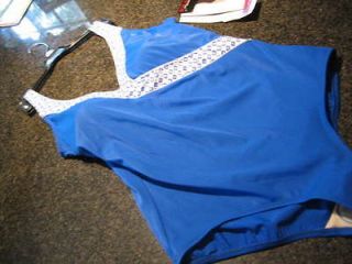 NWT   Womans ROXANNE Blue One Piece Swimsuit (Size 18   42D)