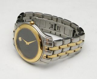 Man’s Movado Museum Two Tone Stainless Steel Quartz Watch 81 E4 0862