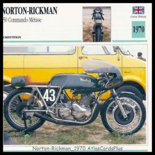 Card 1970 Norton Rickman 750 Commando Metisse v twin