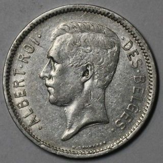 1933 BELGIUM 5 Francs (SCARCE UN BELGA Issue)