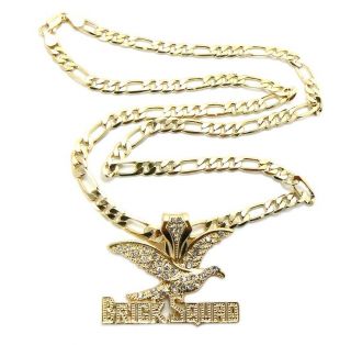 NEW~ ICED OUT BRICK SQUAD PENDANT W/ 5mm 24 FIGARO CHAIN~~