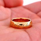 Nice LORD OF THE RINGS 24K Gold Plated Ring With Chain Multi size