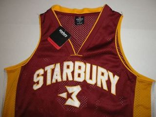 Marbury Adult Size Large Sewn Basketball Jersey Maroon Gold