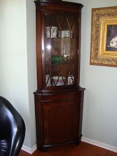 Waco TX, Antique inlay mahogany corner cabinet inlaid dining room