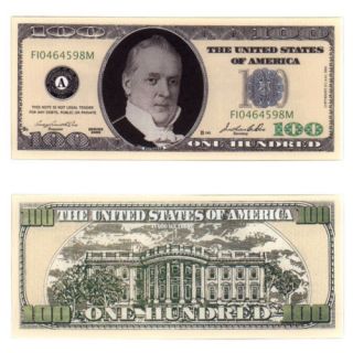 One Hundred Casino Dollar Bill Notes 2 for $1.00