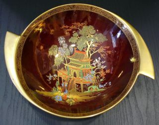 Beautiful ART DECO CARLTON WARE ROUGE ROYALE MIKADO bowl in perfect