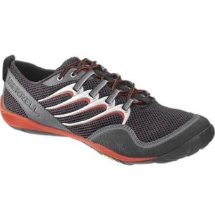 Merrell Mens Barefoot Runner Trail Glove Black Red Mesh Sneaker Shoe