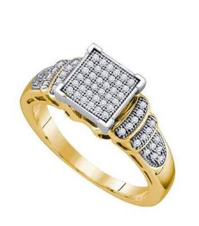 BRAND NEW 0.05 CTW 10K YELLOW GOLD DIAMOND MICRO PAVE BAND FOR SALE