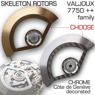 VALJOUX 7750 +++, BEAUTY FOR YOUR MOVEMENT, CHOOSE GOLD or NICKEL