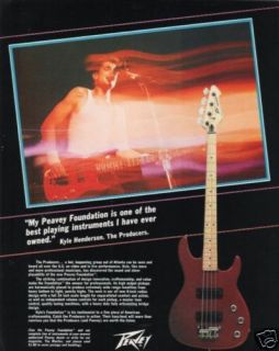 1984 VINTAGE ad Peavey Foundation guitar Kyle Henderson