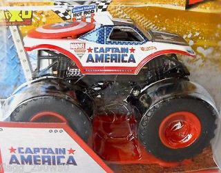 Hot Wheels Monster Jam Truck* CAPTAIN AMERICA  1st Edition in 2013