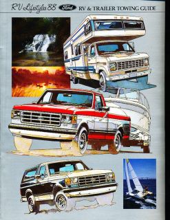 1988 Ford Van Camper RV Trailer Sales Brochure