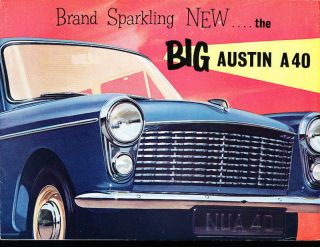 1962 Austin A40 RHD A 40 UK Sales Brochure