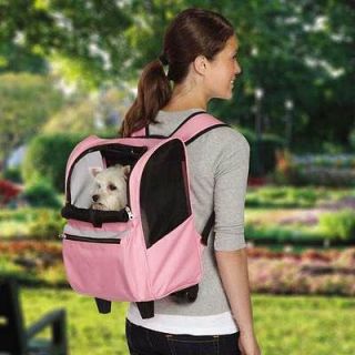 On The Go Pet Rolling Backpack dog pet carrier tote wheeled cart pink