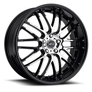 Staggered MSR 093 black trim wheel rim 5x4.5 RX 7 RX 8 I30 G35 G37 I35