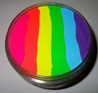 Wolfe FX Hydrocolor Neon Rainbow Wheel Rave, Blacklight Reactive Face