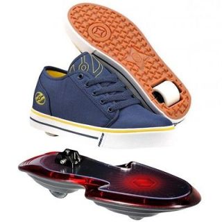 Edge + Nano Board Heely Wheel Lace Shoe Combo  Blue/Yellow Size UK 1