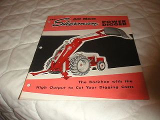 1957 SHERMAN POWER DIGGER FOR FORD TRACTORS SALE BROCHURE