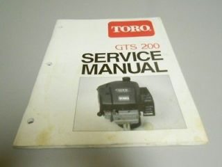 Toro GTS 200 Service Manual