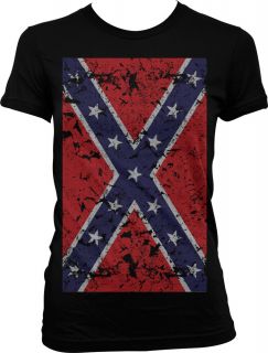 Giant Distressed Confederate Flag Old South Southern Pide Girls Junior