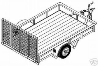 Newly listed 8x5 Utility Trailer Plans Blueprints