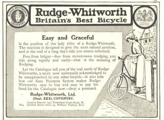 1913 ad h rudge whitworth bicycle