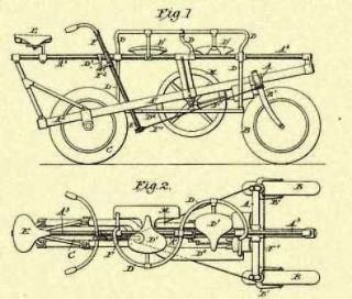 Three Wheel Motorcycle For Three 1899 US Patent_T285
