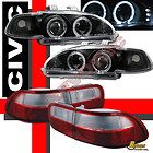 92 93 94 95 HONDA CIVIC 2DR COUPE 2X HALO LED PROJECTOR HEADLIGHTS