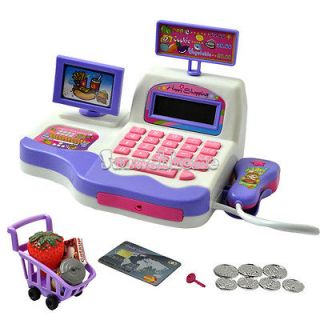 Kids Toy Cash Register & Scanner Checkout Counter Pretend Play