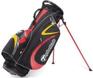 2011 TaylorMade PureLite 2 0 Golf Stand Carry Bag Blk Red Gold Brand