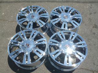 18 cadillac srx new chrome rims wheels 2012 factory oem gm caps 4 set