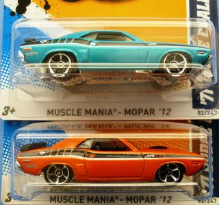 Hot Wheels Two 2012 71 Dodge Challenger Color Variations Check Photp