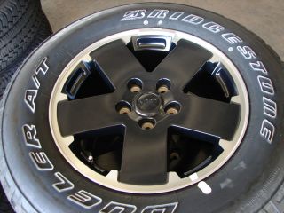 18 2012 Jeep Wrangler Sahara x 5 Spoke Black Wheels Bridgestone