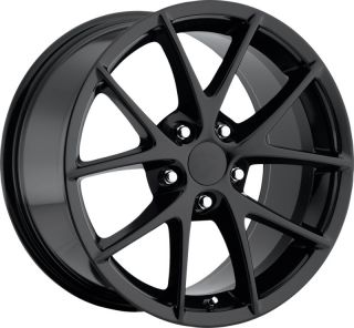 2009 2013 C6 Z06 Gloss Black GM Original Factory Spyder Wheel Rims