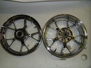 ZX 14 ZX14R Front and Rear Chrome Wheel Wheels 2007 2008 09