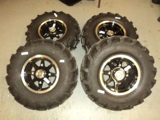 Polaris PXT 26x9x12 26x11x12 Tires and Black Cast Rims New