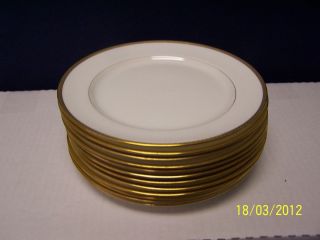 Lenox E81 12 Gold Rim Salad Plates