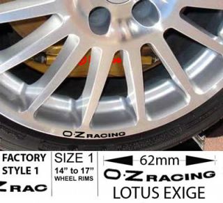 Oz Racing Wheel Rim Decal Sticker Lotus 13 16 BKX2
