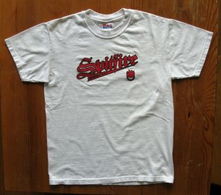 Boys Spitfire Wheels Logo T Shirt Size L ( 14   16 ) Skate Spit Fire
