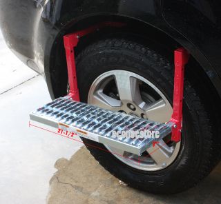 21 1 2x7 Truck Tire Wheel Step Up Folding Ladder w Non Slip Step