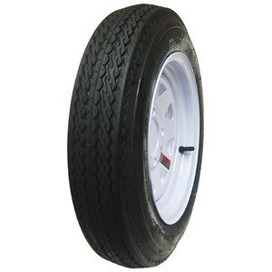 Tires St 205 75 D15 Bias Ply Tire w White Spoke Rims Wheels 15