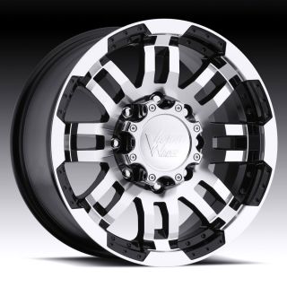 15 inch 5x4 75 Black Vision Warrior Wheels Rims 5 Lug S10 2WD Sonoma