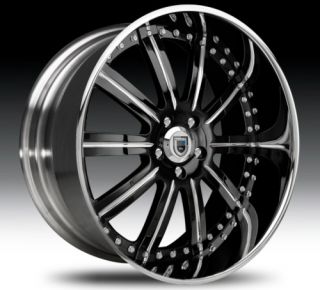 26 asanti AF134 Black Chrome Wheels Rims 3 Piece