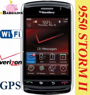RIM Blackberry 9550 STORM 2 WIFI Phone Verizon Touch Smartphone Page