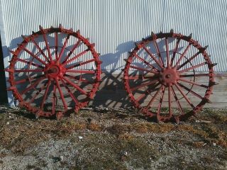 18 27 Hart Parr or Oliver 80 Tractor Rear Steel Wheels
