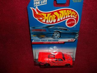 HOT WHEELS,2000 FIRST EDITION CHEVY PRO STOCK TRUCK, #7 OF 36,NEW ON