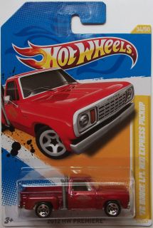 2012 Hot Wheels Premiere 78 Dodge LiL Red Express Pickup 34 50